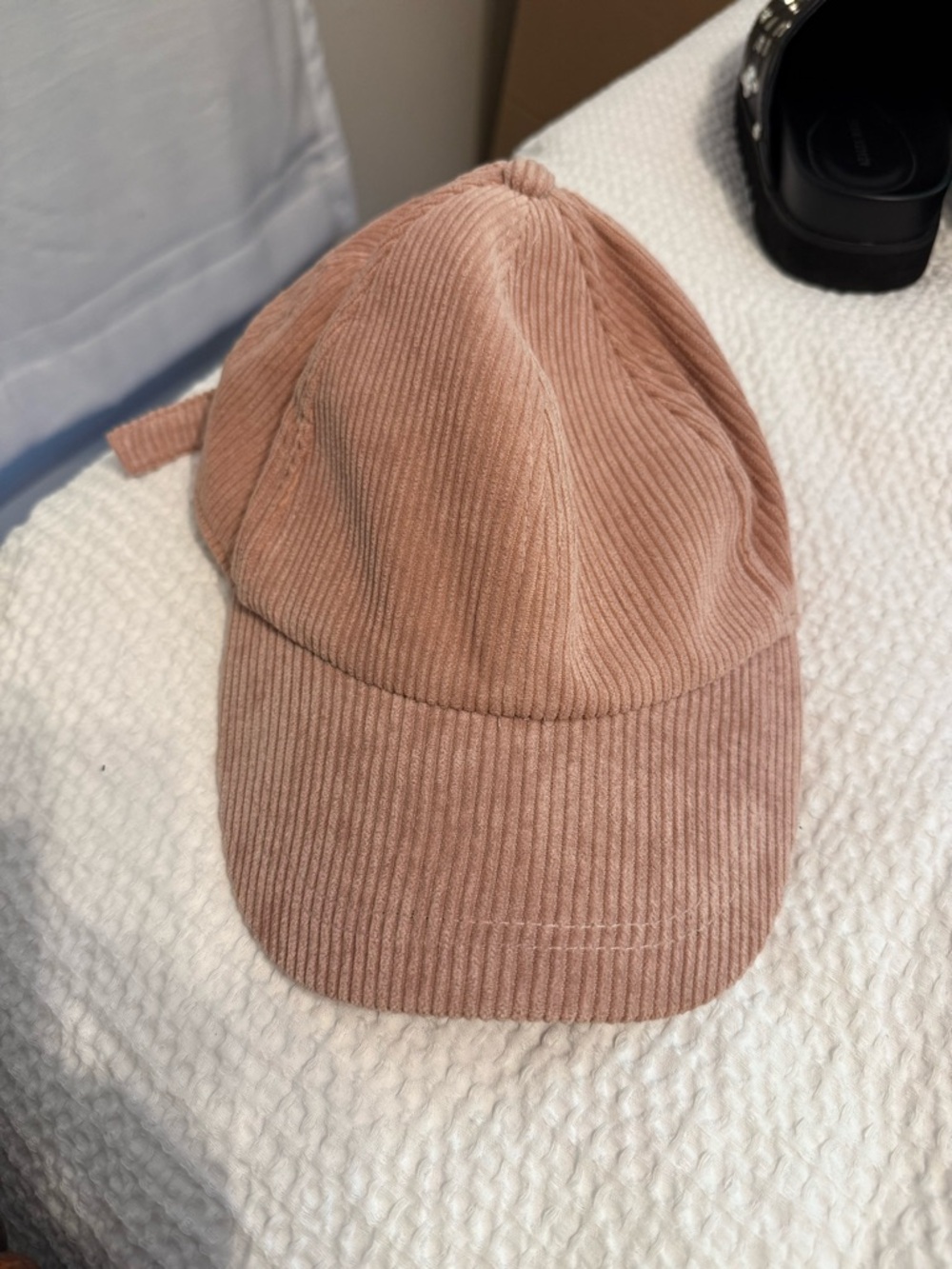 Corduroy Baseball Cap in Dusty Rose - Women